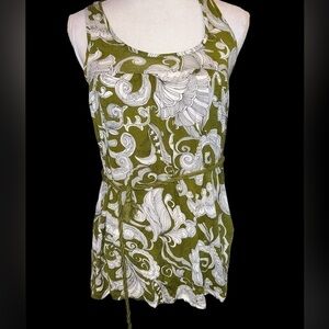 RICRAC tunic, self belted, fun print, S.